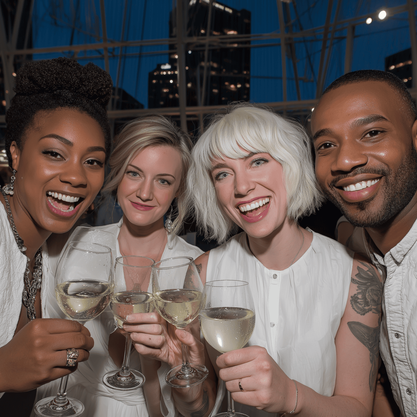A group of people celebrating at a private event in Seattle